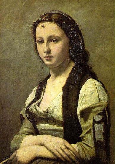 Jean Baptiste Camille  Corot Woman with a Pearl oil painting image